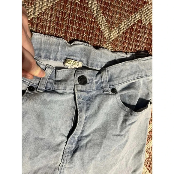 Kids Light Blue Kenzo Paris Jungle Denim Straight Leg Jeans Size 14 - Picture 2 of 6